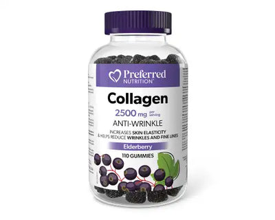 Preferred Nutrition Collagen 2500mg Elderberry 110 Gummies