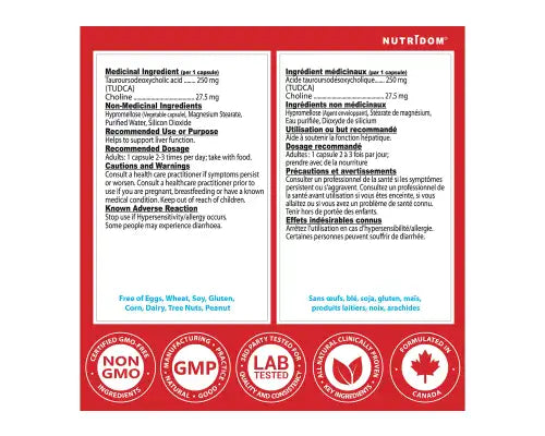 Nutridom Tudca 250 mg 60 Veggie Caps