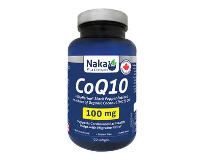 Naka Platinum CoQ10 100mg 120 Softgels