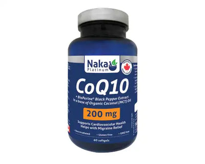 Naka Platinum CoQ10 200mg 60 Softgels