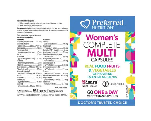 Preferred Nutrition Complete Multi Women's 60 Veggie Caps