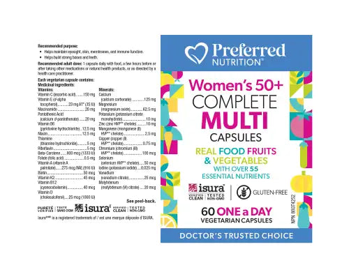 Preferred Nutrition Complete Multi Women's 50+ 60 Veggie Caps