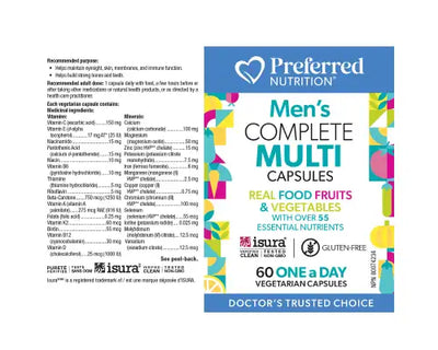 Preferred Nutrition Complete Multi Men's 60 Veggie Caps