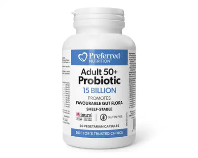 Preferred Nutrition Adult 50+ Probiotic 15 Billion 30 Veggie Caps