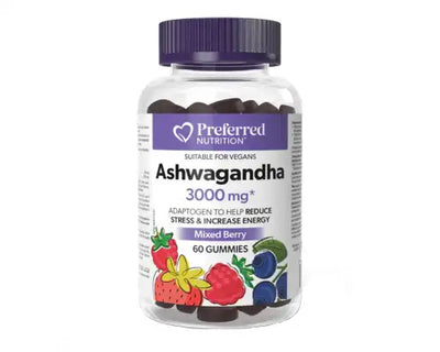 Preferred Nutrition Ashwagandha 3000mg 60 Gummies