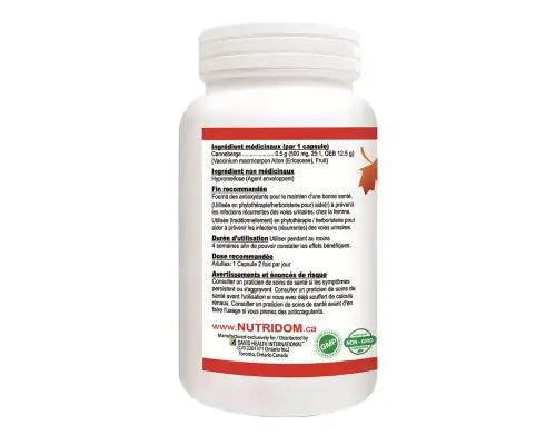 Nutridom Cranberry 25X 120 Veggie Caps