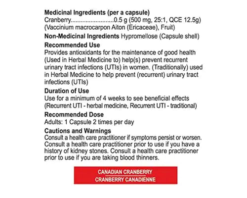 Nutridom Cranberry 25X 120 Veggie Caps