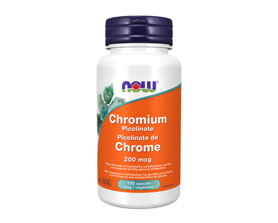 NOW Chromium Picolinate 200mcg 100 Veggie Caps
