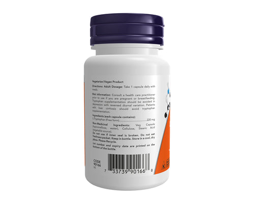 NOW L-Tryptophan 220mg 60 Veggie Caps