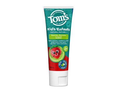Tom's Of Maine Toothpaste, Kid's Natural Fluoride Anticavity Silly Strawberry 90mL