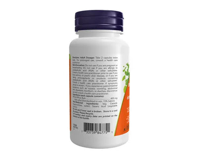 NOW White Willow Bark Extract 400mg 100 Veggie Caps