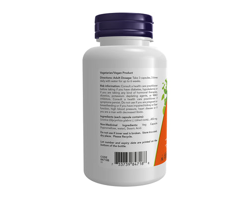 NOW Licorice Root 450mg 100 Veggie Caps
