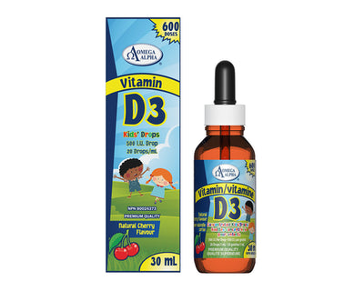 Omega Alpha Kids Vitamin D3 Drops 500 IU 30mL