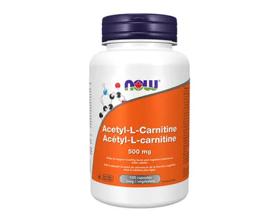 NOW Acetyl-L-Carnitine 500mg 100 Veggie Caps