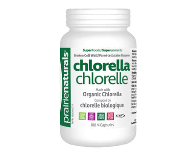 Prairie Naturals Chlorella Organic 500mg 180 Veggie Caps