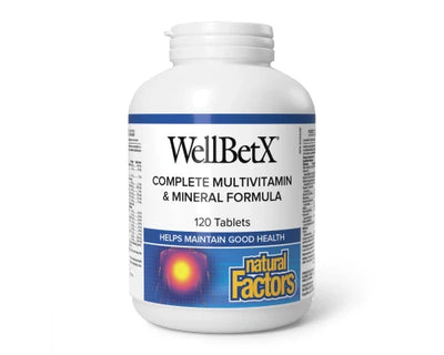 Natural Factors WellBetX Complete Multivitamin & Mineral Formula 120 Tablets